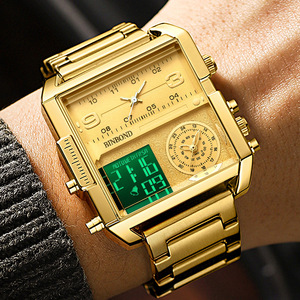 BINBOND B3332 3332 <span class=keywords><strong>Orologio</strong></span> Sportivo da <span class=keywords><strong>Uomo</strong></span> con Display LED, <span class=keywords><strong>Orologio</strong></span> da Polso di Lusso, <span class=keywords><strong>Digitale</strong></span> Quadrato, Elettronico <span class=keywords><strong>Analogico</strong></span> al Quarzo - Product Image 1