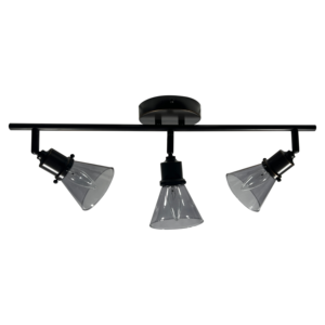 Lustre d'intérieur à rail fixe à 3 lumières <span class=keywords><strong>de</strong></span> luxe simple abat-jour en verre gris clair lampe <span class=keywords><strong>de</strong></span> taille moyenne pour décor <span class=keywords><strong>de</strong></span> chambre à coucher - Product Image 1