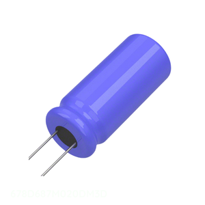 ตัวเก็บประจุแบบมีรูผ่านทางรัศมี680 UF 20% 20V ตัวเก็บประจุ678D687M020DM3D 680 UF - Product Image 1
