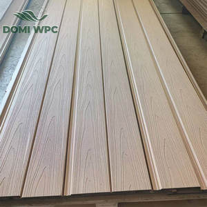 Panneau mural composite <span class=keywords><strong>bois</strong></span>-plastique 156*21mm, co-extrusion WPC, revêtement mural extérieur, bardage mural - Product Image 3