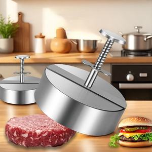 <span class=keywords><strong>Presse</strong></span> à viande pour <span class=keywords><strong>hamburger</strong></span> en acier inoxydable 304, <span class=keywords><strong>presse</strong></span> à galettes ronde, moule à galettes de viande, moule à boulettes de riz DIY, moule à garniture de viande, moule à peau de ravioli - Product Image 1