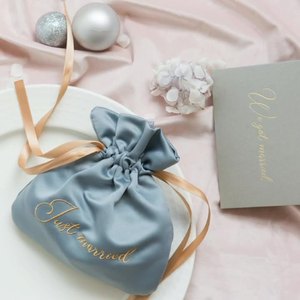 Sacs d'emballage de bijoux de cordon de satin de logo personnalisé de Offre Spéciale mini conception de luxe pour des bijoux et des bougies pour des promotions - Product Image 2