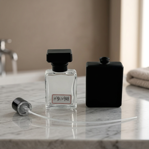 Botella de perfume de lujo personalizada con bomba, tapa única de aleación de zinc, botella de vidrio para perfume, tapa metálica con bomba pulverizadora - Product Image 3