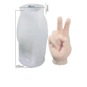 Various Gesture DIY Body Hand Shape Candle Mold Victory Gesture OK Gesture Candle Making By Silicone Candle Molds