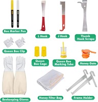Kit d'apiculture 31 pièces Pomelo – État neuf – Combinaison d'apiculteur, stylo de marquage d'abeilles, enfumoir, cadre de ruche en polyester