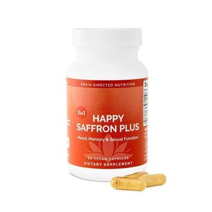 Capsules d'extrait de safran naturel OEM pour le soutien immunitaire, compléments alimentaires à base de plantes, stimulant du métabolisme, extrait végétalien de safran - Product Image 1