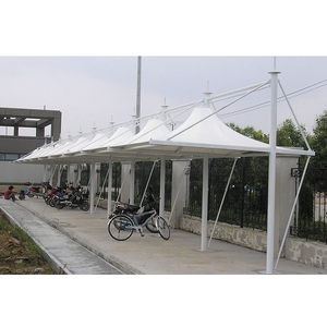 Nhà Máy Giá Ngoài Trời Mưa Bìa Carport Cấu Trúc Màng Thép Cantilever Carports Nhà Để Xe Với Mái Polycarbonate - Product Image 4