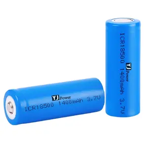 ต้นฉบับ18500 1600MAh 1400 MAh Li-Ion แบตเตอรี่ Li-Ion 17500 1400 Mah พร้อมใบรับรอง CE BIS KC IEC62133 UN38.3