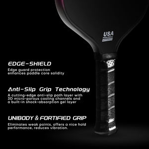 Novedad 2026: Pala de Pickleball de Fibra de Carbono con Núcleo de Espuma EVA sin Bordes, Diseño Sólido, 16mm, Portátil para Entrenamiento, Aprobada por la USAPA - Product Image 5
