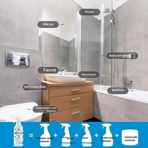 Nettoyant puissant dégraissant pour taches d'huile sur <span class=keywords><strong>carrelage</strong></span> mural de <span class=keywords><strong>cuisine</strong></span> et salle de bain, flacon pulvérisateur en acier inoxydable 500 ml - Product Image 4