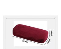 Étui à lunettes en métal rigide velours, design rectangulaire, chiffon de nettoyage assorti, logo personnalisé en feuille d'or disponible, échantillon 130g