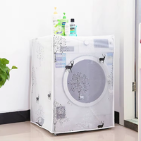 Sac de rangement imperméable en tissu floral PE pour machine à laver avec protection anti-poussière pour tambour pulsateur, utilisation en salle de bain