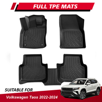 Tapis 3D personnalisé tapis de sol de voiture tapis de sol de voiture adapté pour 2022-2024 Volkswagen Taos TPE tous temps tapis de voiture d'usine