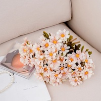 Fleurs artificielles fausses fleurs de marguerite en soie fausses plantes blanches arbustes fausse fleur pour tombe vase table bureau mariage ferme