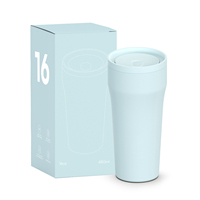 Gobelet isotherme personnalisé avec logo, 12 oz, avec couvercle coulissant anti-fuite sans BPA, en acier inoxydable, tasse à café de voyage sous vide