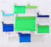 Kantong Uang 8.5x4 Inci dengan Ritsleting, Kantong PVC Transparan untuk Menyimpan Uang Tunai, Amplop Bank, Dompet Cek untuk Koin, Kosmetik, Tagihan, Hadiah