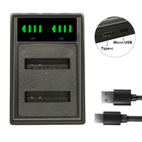Chargeur de batterie double fente avec affichage LED pour batteries d'appareil photo Canon NB-6L NB-6LH Li-ion, station de charge rapide USB