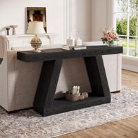 Table console noire, style moderne, tables consoles modernes, entrée de couloir, tables latérales longues