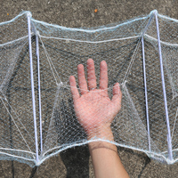 Piège à écrevisses en fer, plastique, autres équipements d'aquaculture, cage à appâts de pêche, BUBU NAGA, vente chaude, acier inoxydable blanc vert 9,6 m