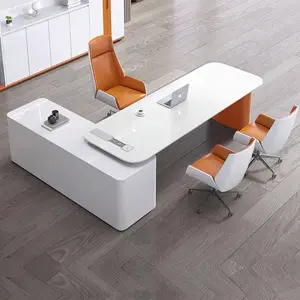 Nuovi mobili per ufficio moderni ultima scrivania da ufficio design di tavoli da ufficio di lusso ceo executive desk manager tavolo in mdf a forma di L