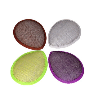 13X10cm DIY Water Drop Shape Party <strong>Hats</strong> Base Small Droplet Sinamay Fascinator Base - Product Image 6