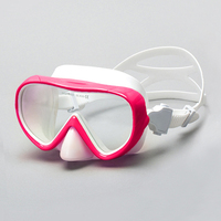 Masque de plongée sous-marine en verre trempé à lentille unique, masque facial en silicone pour la plongée et le snorkeling