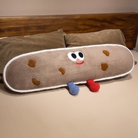 Oreiller en peluche douce personnalisé populaire en coton PP Hamburger & Cookie Cadeau de vacances Jouet en peluche Décoration 3 couleurs Tailles personnalisables