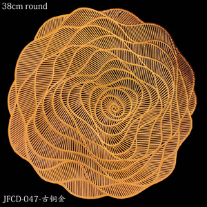 Multicolor Round <strong>Placemats</strong> <strong>Set</strong> <strong>of</strong> <strong>6</strong> Hollow O Round <strong>Placemats</strong> <strong>Set</strong> <strong>of</strong> <strong>6</strong> Hollow Out Flower Shaped Table Mat Pressed Vinyl Place Mat - Product Image 2