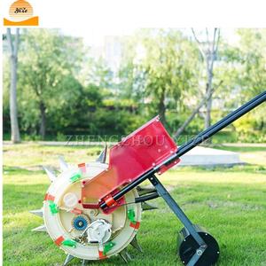 Planteur manuel à une rangée semoir manuel à pousser semoir de précision semoir à maïs à roue avec boîte à engrais - Product Image 2