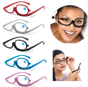 Gafas de lectura plegables con bisagra de resorte, giratorias 180 grados, delgadas, doradas/grises, de PC, modernas, OEM, para maquillaje, con filtro de luz azul - Product Image 3