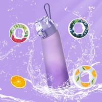 Bouteille d'eau en plastique de 700 ml sans BPA de qualité alimentaire avec dosette aromatisante pour boissons parfumées – Vente en gros