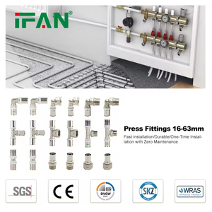 Raccords à <span class=keywords><strong>sertir</strong></span> en laiton IFAN PN25 résistants à la pression pour tuyaux PEX-AL-PEX 16-63mm avec joint torique, connecteurs de plomberie, raccords à <span class=keywords><strong>sertir</strong></span> PEX - Product Image 4