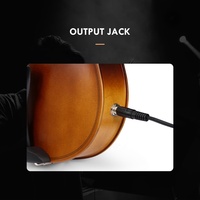 Wholesale Good Quality Wood Beginner Solid Student Spruce Electric Violin Starter Kit with Black Case Bow Rosin Shoulder Rest