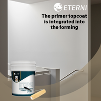 Pintura de Emulsión Mineral (Tipo A) Ecológica, Imprimación y Acabado Todo en Uno, para Paredes Interiores Revestidas, Aplicación con Brocha, Alta Cobertura, Revestimiento Líquido