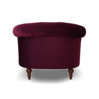 Canapé américain léger de luxe en tissu de velours Boucle incurvée Rétro Salon Fauteuil design