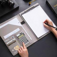 Accesoires de bureau en cuir gaufré A4, dossier en cuir gaufré, Logo personnalisé pour Documents et Documents