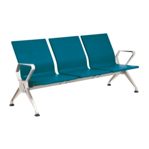 Banc d'aéroport 3 places en PU auto-nettoyant avec accoudoirs en aluminium et <span class=keywords><strong>port</strong></span> <span class=keywords><strong>de</strong></span> charge pour salon d'embarquement - Product Image 1