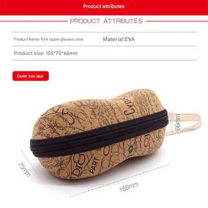 Étui de protection en EVA à fermeture éclair pour lunettes de soleil sport, en forme d'arachide, coloré, pour hommes et femmes, vente en gros - Product Image 6