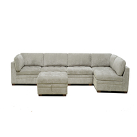 Coussin de siège confortable de couleur grise, ensemble de canapé modulaire de 6 pièces, design Thomasville