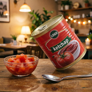 Puré de <span class=keywords><strong>Tomate</strong></span> en Cubos Enlatado de Fábrica China, Caja de 34.2 lb, 6 Latas, Condimento para Cocinar, Trozos de <span class=keywords><strong>Tomate</strong></span> - Product Image 1