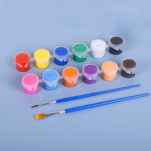 En vente 12 couleurs 3ML bande Arts acrylique Pigment peinture ensemble Mini artisanat peinture avec un pinceau pour enfants adultes - Product Image 1
