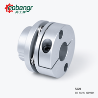 Coupleur à bride anodisé, corps en aluminium, disque à visser en acier inoxydable 304, sensibilité à jeu nul pour moteur pas à pas, routeur CNC, servomoteur