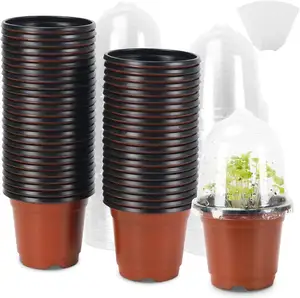 4 Inch 6 Inch Nursery Pots Plastic Plant Flower Pot for Succulents, Cuttings, Transplanting, Seedlings