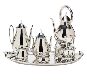 Heat Resistant Double Walled <b>Stainless</b> <b>Steel</b> Tea Coffee <b>Pot</b> Promotional Wholesale Metal Tea <b>Set</b> - Product Image 6