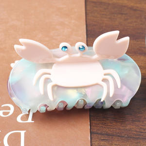 Pinza de Pelo con Diseño Creativo Francés Love Tong, Pequeño Pez Dorado y Cisne, 9 cm, Azul Veraniego, Accesorio Lindo para Fiestas, Pinza de Pelo Tipo Tiburón - Product Image 3