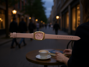 Reloj de Pulsera Rectangular para Mujer, Chapado en Oro, Correa de Cuero, Resistente al Agua, Reloj de Moda - Product Image 2