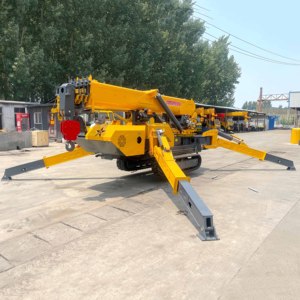 Nhỏ xách tay Crawler Spider <span class=keywords><strong>Crane</strong></span> 8 tấn công suất với <span class=keywords><strong>JIB</strong></span> mở rộng Mini thủy lực Lift <span class=keywords><strong>Crane</strong></span> cho trong nhà - Product Image 1