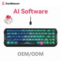Teclado Magnético con Cable DarkBeacon Flux 68 AI Smart Software, 65% 68 Teclas, Efecto Hall, Gasket, 8000Hz Rapid Trigger, SOCD, OEM/ODM