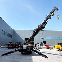 Guindaste Aranha Móvel Tonlita Novo de 10 Toneladas e 21m, Hidráulico, a Diesel e Elétrico, com Cesto para Pessoal