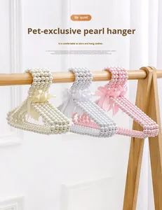 Cintre en plastique de luxe léger, gain de place, avec perles, 20 cm, pour mini-armoire d'enfant, lot individuel - Product Image 2